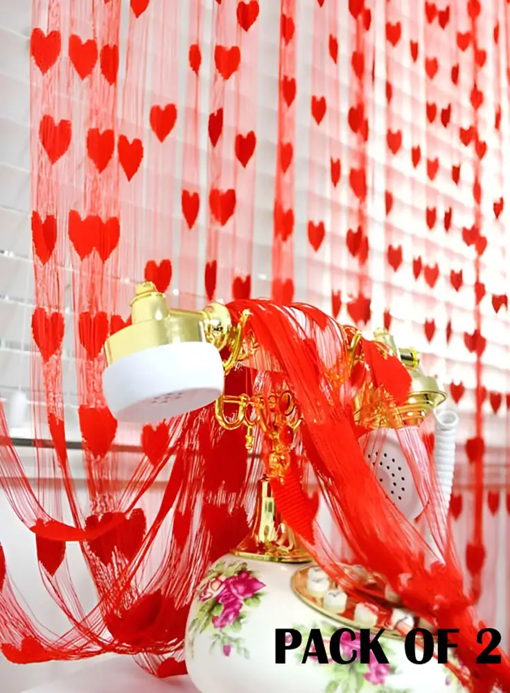 Heart Design Room Decoration Curtains